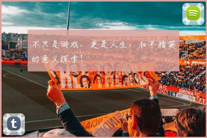 不只是游戏，更是人生，和平精英的意义探索！